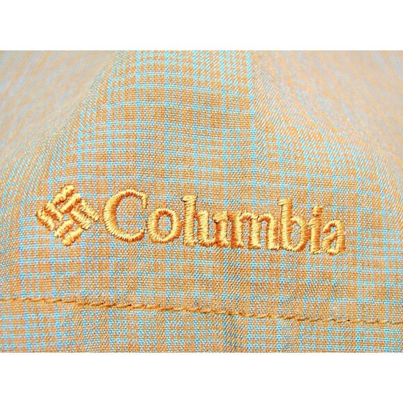 Columbia Mens Brown Rust Short Check Sleeve Collared Button Up Shirt Soft Sz XL - Picture 7 of 11